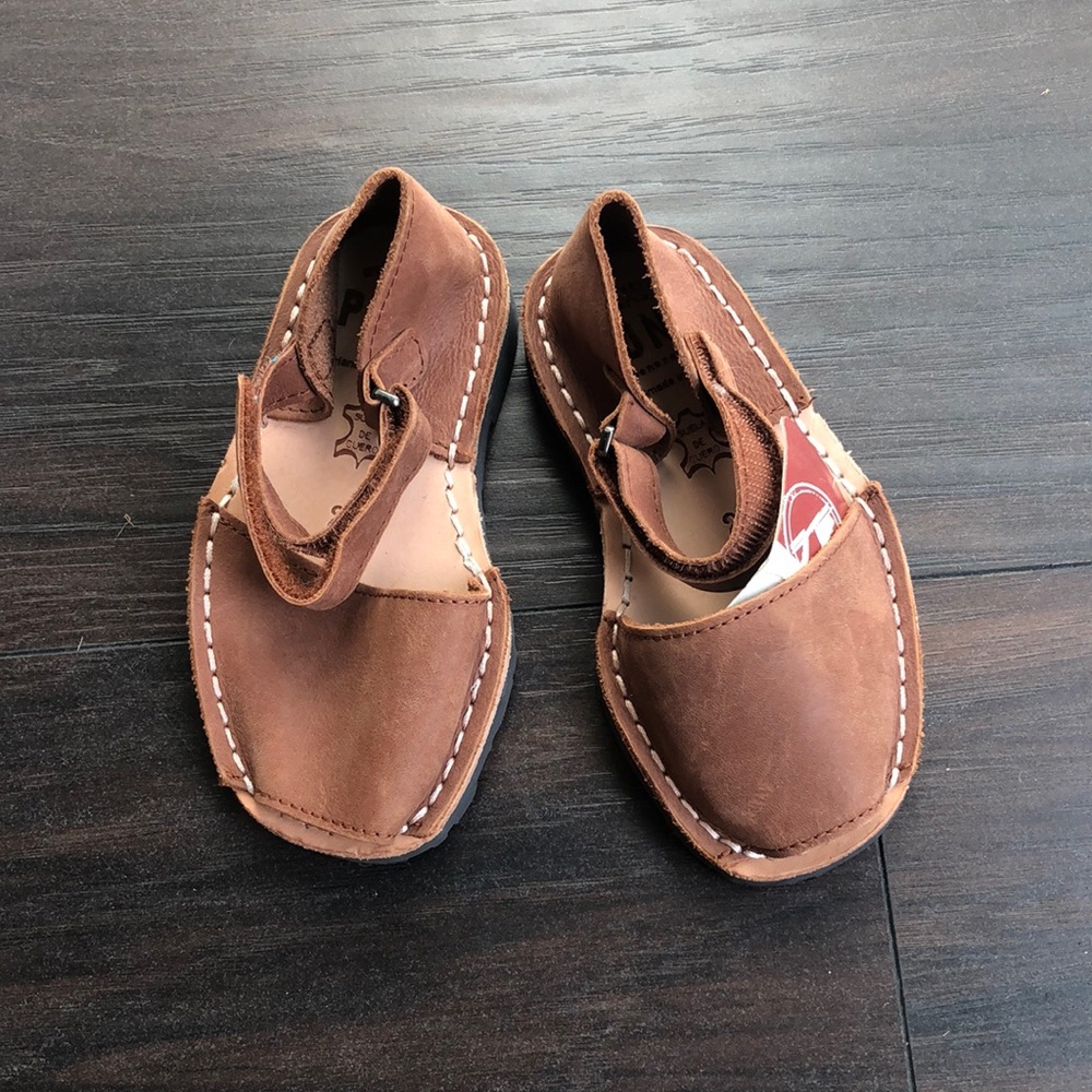 Brown Kids Leather Sandals - Comfortable Everyday Toddler Sandals